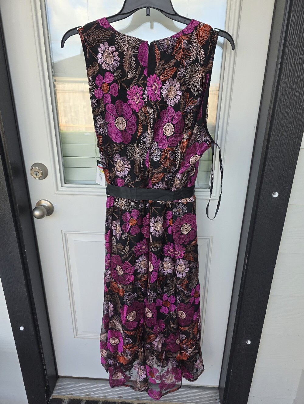Tahari ASL Floral Embroidered Midi Dress 24W Plus Size Sleeveless Formal NWT - Picture 9 of 10